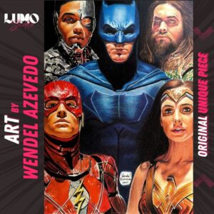 Justice League (11"x17") by Wendel Azevedo - Lumo Studio Original Comic Art
